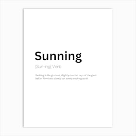 Sunning Definition Meaning Art Print