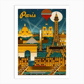 Paris Eiffel Tower Art Print