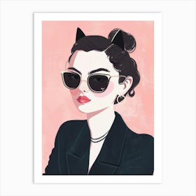 Cat Lady Art Print