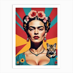 Frida Kahlo Portrait (9) Art Print