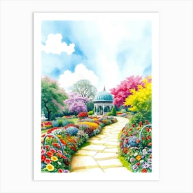 Gazebo In The Garden Art Print