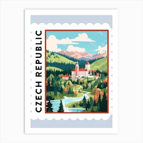 Czech Republic 1 Travel Stamp Poster Art Print