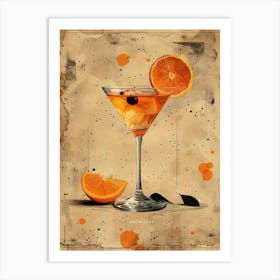 Orange Martini Art Print