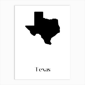 Texas Silhouette city. Art Print