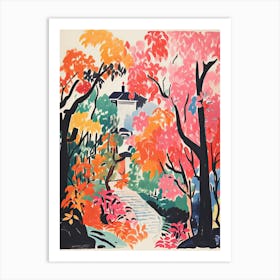 Nong Nooch Tropical Garden, Thailand In Autumn Fall Illustration 2 Art Print