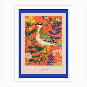 Spring Birds Poster Lapwing 3 Art Print