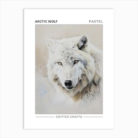 Arctic Wolf Pastel Watercolour 2 Poster Art Print