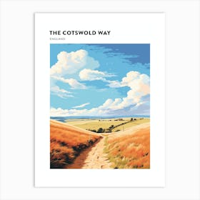 The Cotswold Way England 7 Hiking Trail Landscape Poster Art Print