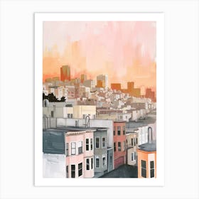 San Francisco Rooftops Morning Skyline 2 Art Print