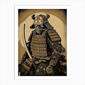 Samurai Vintage Japanese Poster 1 Art Print