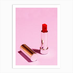 Lego Pink Lipstick Art Print