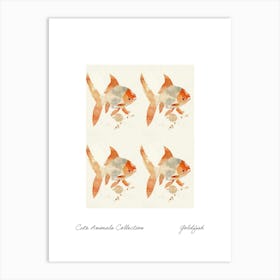 Cute Animals Collection Goldfish 2 Art Print