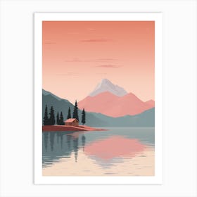 mountain landscape illustration Art Print