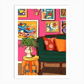 Colorful Living Room Art Print