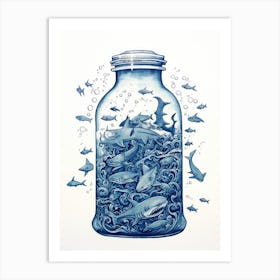 Sharks In A Jar Art Print