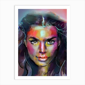 Woman Colourful Portrait Art Print