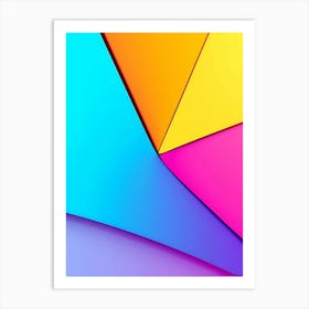 Abstract Colorful Triangles Art Print