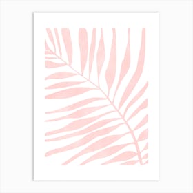 Pastel Pink Palm Leaf Art Print