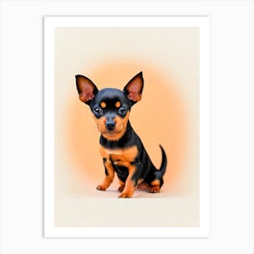 Miniature Pinscher Illustration Dog Art Print