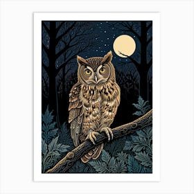 William Morris Owl In The Woods Art Print