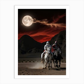 Knights On Horseback Art Print