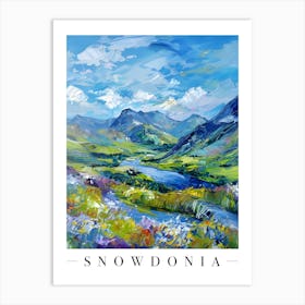 Snowdonia Landscape Colourful Art Print Art Print