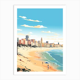 Bondi Beach, Australia, Flat Illustration 4 Art Print