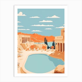 Greece 1 Travel Illustration Art Print