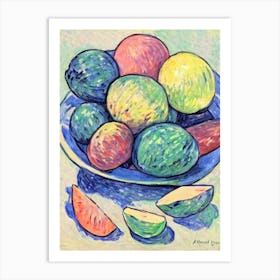Melon 1 Vintage Sketch Fruit Art Print