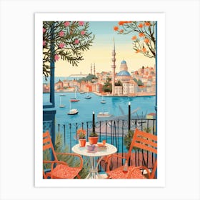 Istanbul Turkey 2 Illustration Art Print