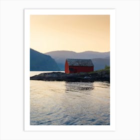 Boathouse On The Shore Art Print