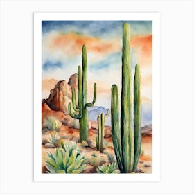 Desert Akvarell Art Print