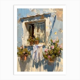 Window With Flowers 2 Art Print