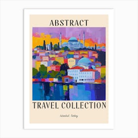 Abstract Travel Collection Poster Istanbul Turkey 1 Art Print