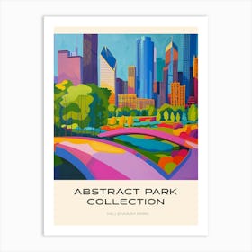 Abstract Park Collection Poster Millennium Park Chicago 2 Art Print