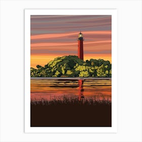 Florida Travel Poster Landscape Art Print