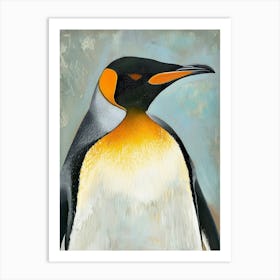 King Penguin Saunders Island Colour Block Painting 1 Art Print