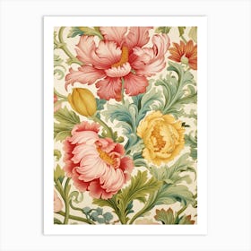 Floral Wallpaper 73 Art Print