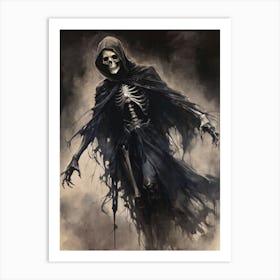 Dance With Death Skeleton Painting (45) Art Print