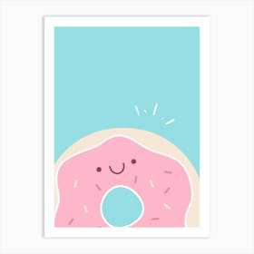 Cute Doughnut Art Print