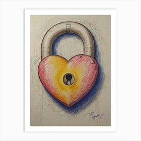 Heart Lock 8 Art Print