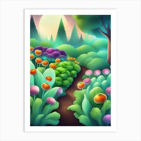 Vegetable Garden Digital Art Art Print