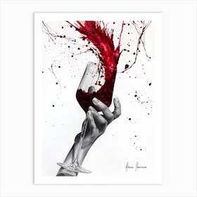 Deep Red Swirl Art Print