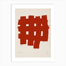Abstract Red Composition 02 Art Print