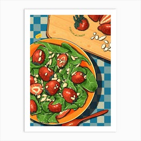 Strawberry Salad Art Print