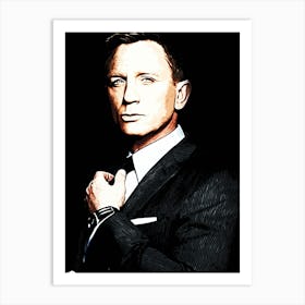 Daniel Craig james bond 1 Art Print