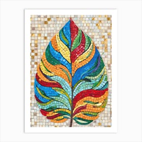 Mosaic Leaf 2 Art Print