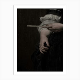 Lady Holding A Knife Art Print