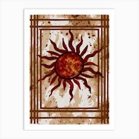 Sun In A Frame Vector Art Print