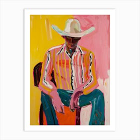 Painting Of A Cowboy 11 Art Print